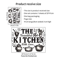 Creative kitchen wall sticker with love theme and utensil icons in 29x41cm size - Kitchen Pattern (PH-QT9003)