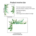 Muursticker groene plant lichtschakelaar decoratie maattabel 19x12.5cm waterverf - Blad Stijl (PH-QT9009)