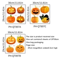 Halloween Kürbis und Schwarze Katze Wandtattoo Set mit detaillierten Maßen - Phqt897