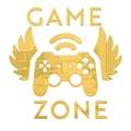 Detail van gouden acryl spiegel muursticker met gamecontroller en vleugeldecoratie - Goud