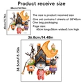 Halloween wall sticker with pumpkin and ghost house theme in 38x40cm sheet layout - Halloween Cartoon Characters And Haunted House Style (PH-WS3102)