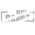Wandtattoo aus Acryl mit silbernem Spiegelglanz, SLEEP GAME Schriftzug und Controller - Silber
