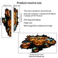 3D Halloween luminous pumpkin and spider web wall sticker set measuring 90x50cm - Pumpkin