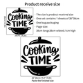 Kreativer schwarzer Wandaufkleber Cooking TIME für die Küche Heimdeko 38x38cm - Minimalistischer Schwarzer Stil (PH-QT9077)
