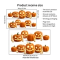 Halloween pumpkin wall stickers set with 2 sheets of 29x90cm orange candle decals - Pumpkin Style (PH-QT9078)