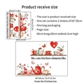 Red tea party wall stickers set featuring teapot and heart patterns, 65x29cm per sheet - Teapot Pattern (PH-QT9056)