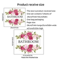 Pegatina creativa de pared para baño con rosas rosas y calcomanías florales de PVC - Ph-qt9090
