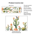 Pegatinas de pared cactus y pájaro acuarela en formato 90x29cm para decorar hogar - Cactus (PH-QT9079)