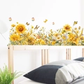 Selbstklebender Sonnenblumen-Wandaufkleber mit Schmetterlingen für Schlafzimmer-Deko - Sonnenblume (LCL005042)