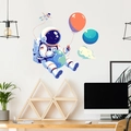 Creative astronaut wall stickers featuring planets and balloons for children bedroom decor - LCL005231 Astronaut