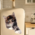 Niedlicher 3D-Katzenaufkleber mit blauen Augen für Bad- oder Kühlschrankdekoration - M-B Katzenstil