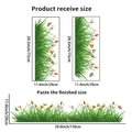 Self-adhesive garden wall stickers with green grass, colorful tulips, and butterflies - Grass and Butterfly (PH-QT9173)