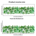 Adesivo da parete con foglie di monstera acquerello e dimensioni del prodotto finale - Pianta Tropicale (PH_QTA25)