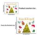 Set de pegatinas navideñas para pared con motivos de árbol y hombre de jengibre de PVC - Estilo de Temática Navideña