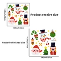 Weihnachtsaufkleber-Set mit Weihnachtsmann und Schneemann für die Wanddekoration - Weihnachts-Stil (PH_QTA33)