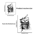 Pegatina de pared de calavera dimensiones mostrando tamaño de producto 29x22,2cm - Pegatina para Inodoro Calavera (PH_QTA44)