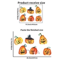 Αυτοκόλλητα τοίχου κολοκύθας Halloween με διαστάσεις και διάταξη για διακόσμηση σπιτιού - Κολοκύθα με Αστείο Πρόσωπο (PH_QTA79)