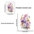 Colorful daisy flower wall decals with realistic blooming petals and size dimensions - Colored Chrysanthemum