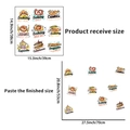 Self-adhesive PVC bakery wall stickers set featuring croissants and donuts, 38x39cm size - Bakery Bread Set (PH_QTA122)