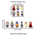 Luminous Halloween cartoon monster wall stickers including vampire and mummy characters - Cartoon Monster Style (PH-YG239)
