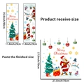Weihnachts Wandaufkleber Set mit Weihnachtsmann Schneemann und Baum für festliche Fensterdeko - 29x90cm / Weihnachtsset (Groß)