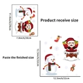 Christmas wall stickers set with Santa and Snowman patterns for festive home decoration - Santa Claus Climbing Down The Chimney Ph-qt9123