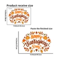 Muurstickers voor Thanksgiving met pompoenen en herfstbladeren inclusief afmetingen - Fijne Thanksgiving Ph-qt9625