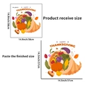 Muursticker voor Thanksgiving met hoorn des overvloeds en fruit in de maat 38cm - PH_QTA151 Thanksgiving Hoorn des Overvloeds