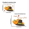 Stickers muraux de Thanksgiving avec citrouille et chapeau et dimensions de pose - Chapeau de Pèlerin