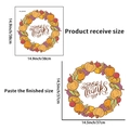 Thanksgiving muursticker krans met pompoen en maïs oogstdecoratie Give Thanks tekst - Groente Fruit Thanksgiving (PH_QTA163)