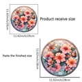 Colorful floral butterfly wall sticker variant with 29x29cm size specifications - Pink Hibiscus Flower Butterfly (PH-QT9638)