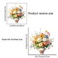 Stickers muraux vase en porcelaine bleue et fleurs pour une décoration élégante - Sticker Mural Vase à Fleurs (PH_QTA170)