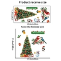 Adesivi murali Natale layout e display finale con misure e motivi festivi di decorazione - Combinazione di Elementi Natalizi (PH_QTA377)