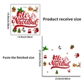 Detailoverzicht van Feliz Navidad muurstickerset met kerstboom en rendierelementen - Vrolijk Kerstfeest Thema (PH-QT9261)