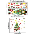 Details zum Weihnachtsbaum Wandsticker-Set mit Maßen von 29x90cm und 80x65cm Layout-Größe - Weihnachtsmann und Baum Muster (PH_QTA260)