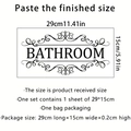 Details zu 29x15cm Badezimmer Wandaufkleber Abmessungen und dekorativem schwarzem Blumenmuster - Schwarz