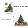 Weihnachtsbaum Wandtattoo Set mit Details zur Liefergröße und fertigen Klebeabmessungen - Verzierter Weihnachtsbaumaufkleber (PH_QTA262)