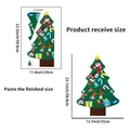 DIY Filz-Weihnachtsbaum-Set zeigt Faltmaß und fertig montierte 3D-Dekoration - DIY Filz Weihnachtsbaum Set (PH_QTA264)