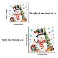 Detailed size guide showing finished dimensions for the snowman Christmas wall sticker - Ph_qta251 Christmas Snowman