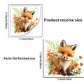 Watercolor fox and flowers wall sticker, receive size 29x29cm, finished size 28x28cm - Ph_qta501 Child 2
