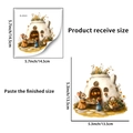 Dimensions détaillées des stickers muraux souris montrant la taille reçue et finale - Trou de Souris Magasin de Fruits (PH_QTA519)