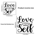 Details zur Love Yourself Wandtattoo-Größe für die Produktabmessung und das Layout - Love Your Self (PH-QT9378)