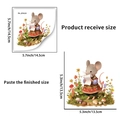 Détails des dimensions du sticker mural petite souris pour décoration de maison et chambre - Trou de Souris Style Ethnique (PH_QTA520)