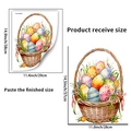 Detalle de vinilo de Pascua mostrando el tamaño de recepción y el tamaño finalizado - PH_QTA535 Cesta de Huevos de Pascua