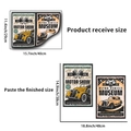 Detail view of retro car posters with vintage motor show and vehicle museum prints - Motor Show Style (PH-QT9394)