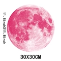 Vista dettagliata dell'adesivo murale luna rosa con misura 30cm e trama superficiale reale - Rosa / 30cm