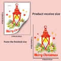 Adhesivo de pared navideño luminoso con dimensiones de 30x24cm y diseño de linterna festiva - Brillo Verde Navidad (YG_A182)