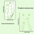 Luminous wall sticker dimensions guide showing product size and recommended layout - Fluorescent Green Emoji (YG_A179)