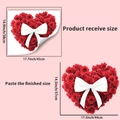Detailansicht der Wandaufkleber mit roten Rosen, Maße und Layout-Spezifikationen - Ph_qta631 Valentinstag 1