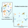Stickers muraux marins lumineux montrant les dimensions et les détails de style aquarelle - Ph-yg288